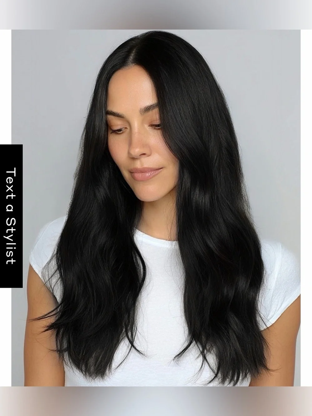 Premium Black Clip-In Human Hair Extensions - Sleek Natural Black